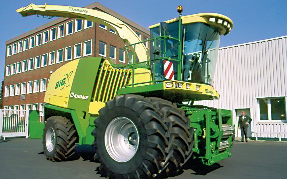 Dual wheels make an already large machine even more imposing