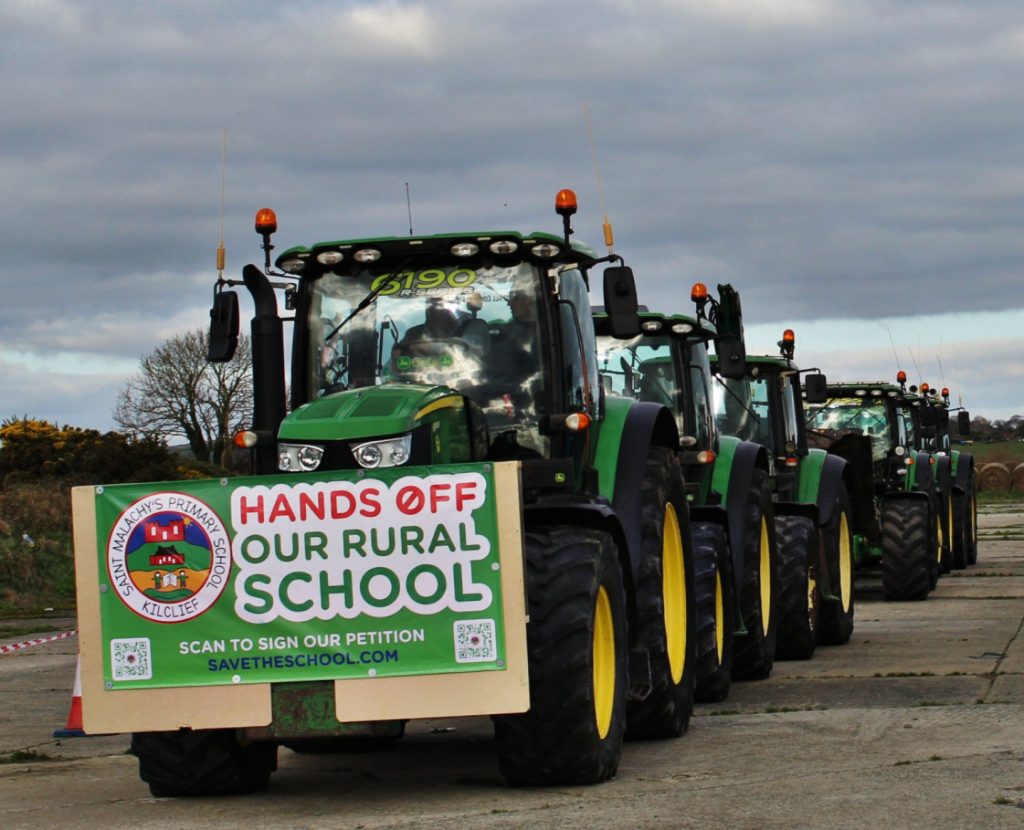 Save St.Malachy's Primary School Kilclief tractor run Image: Sarah Kelly