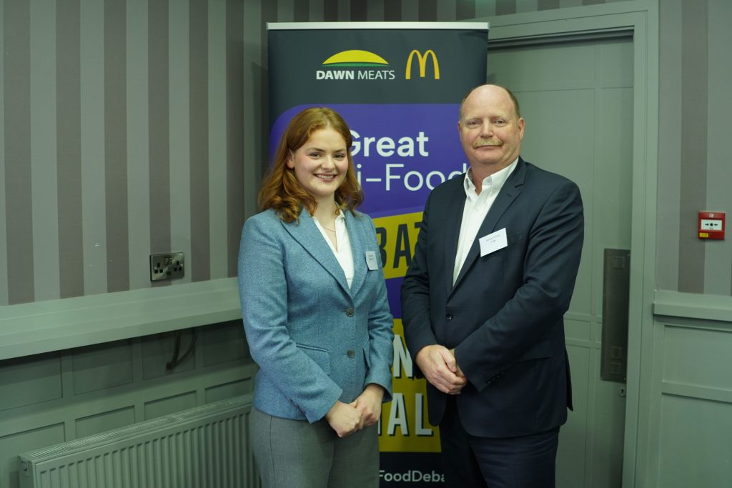 Susanna Kelly UCD captain with Richard Clinton Dawn Meats