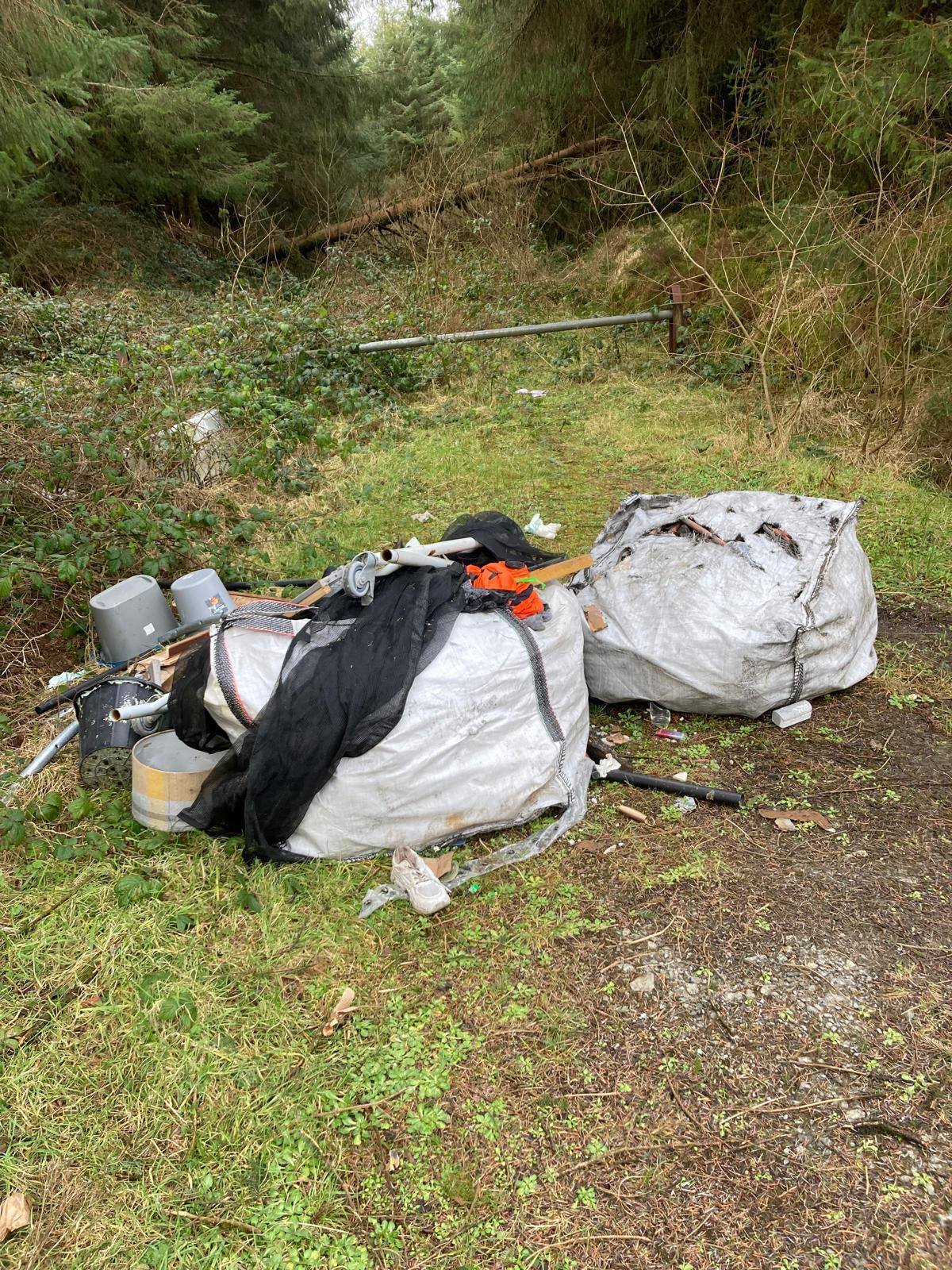 More of the rubbish dumped in forestry in Co. Kerry. Source: Cllr Charlie Farrelly