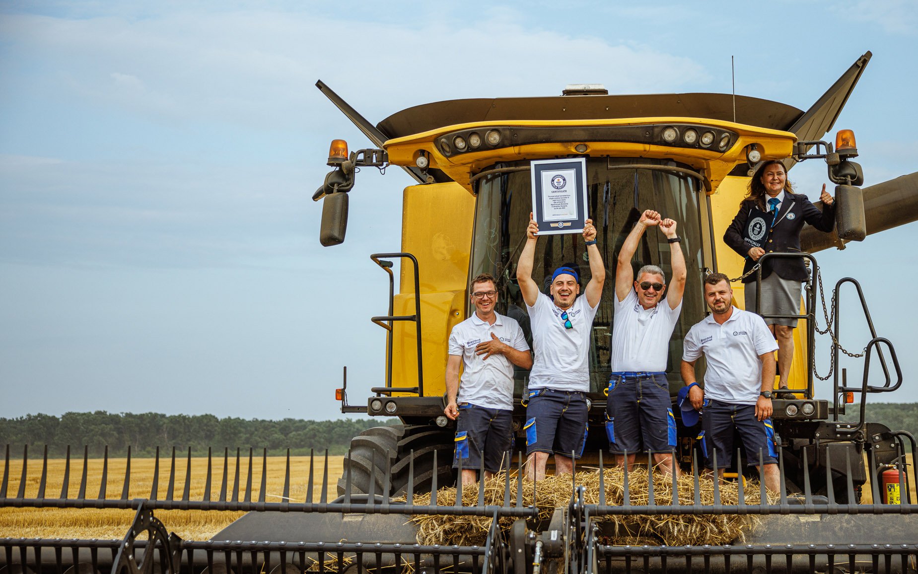 The team behind the event with the Guinness Book of Records referee