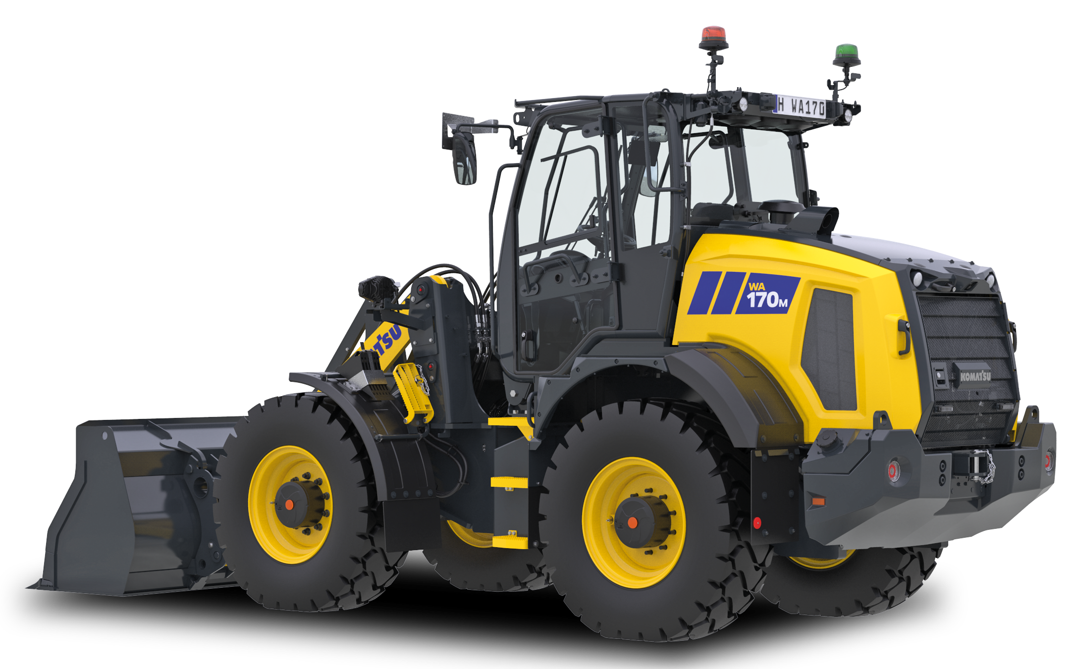 The WA170M-11 is described as being compact with an overall length of 6.105m with bucket
