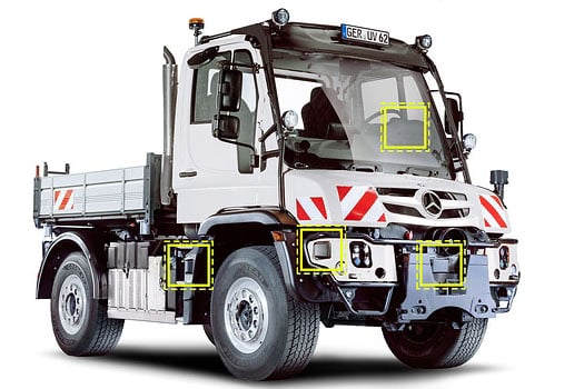 The Unimog will be receiving safety assist systems from its road-going brethren