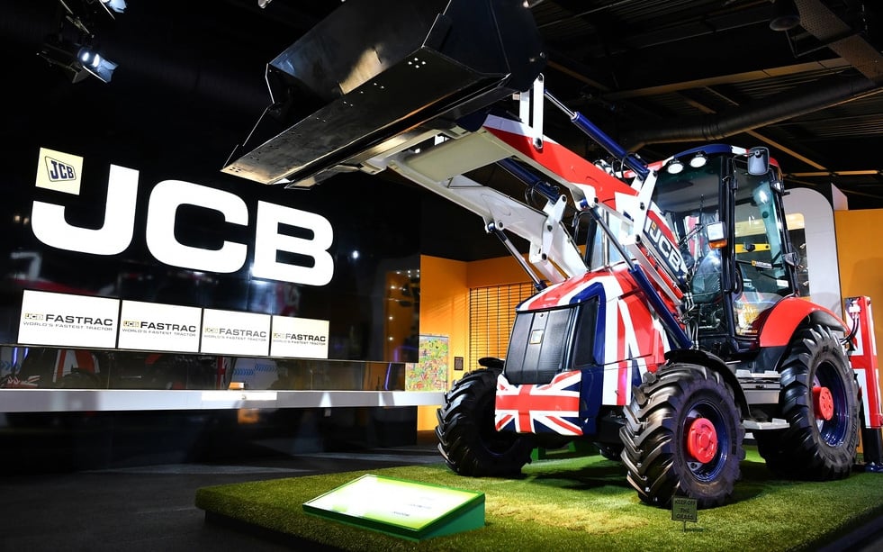 JCB have never shied away from dramatic marketing, or flying the flag for Great Britain