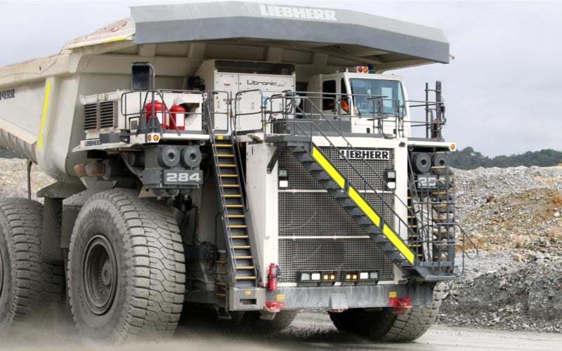 The Liebher T284 is a diesel electric dump truck, available up to 4,000hp.