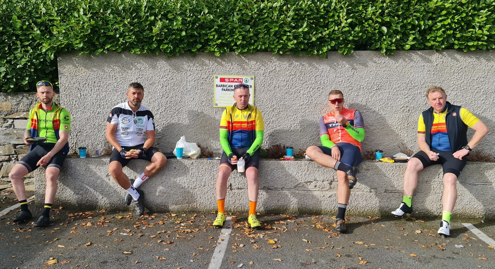 Coffee break in Annlong, Co. Down. Image source: The Ultra Cyclists, Facebook