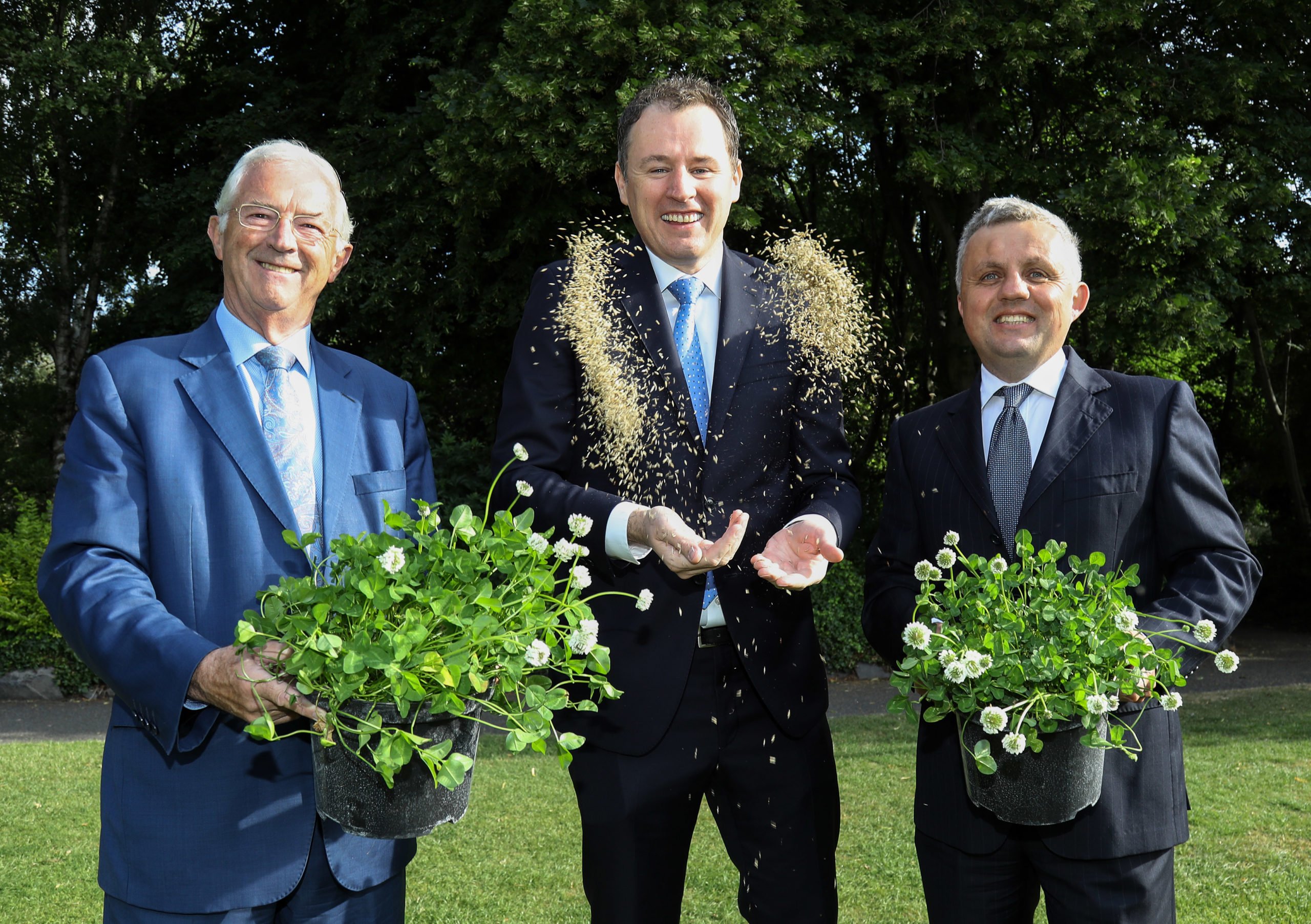 Michael Berkery chair FBD Insurance, sponsors of ASA Conference, Minister for Agriculture, Food and the Marine, Charlie McConalogue and Dr. George Ramsbottom, ASA president