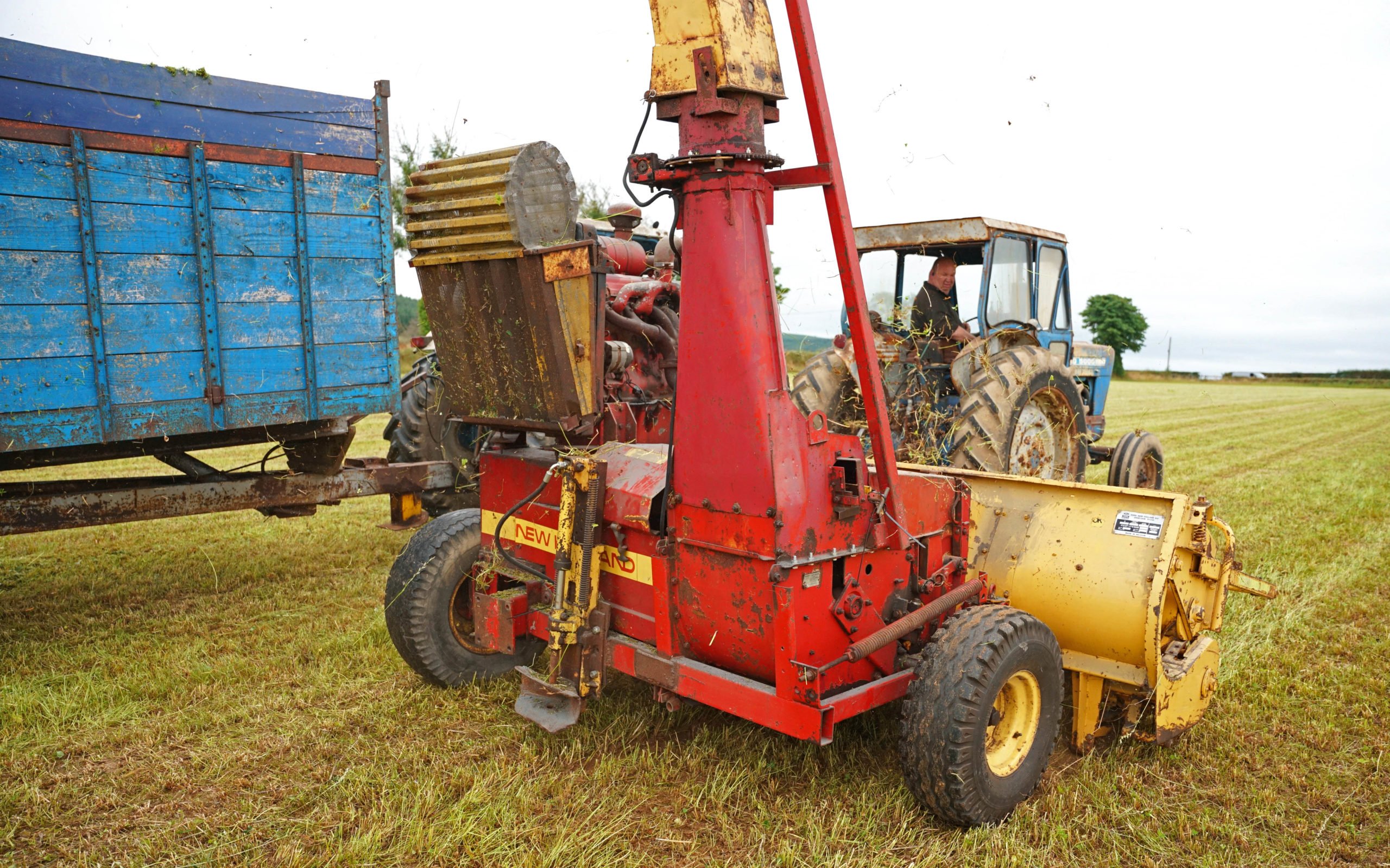 A heavy harvester, a full load, two articulation points and a small tractor could, and did, lead to mishaps away from level ground