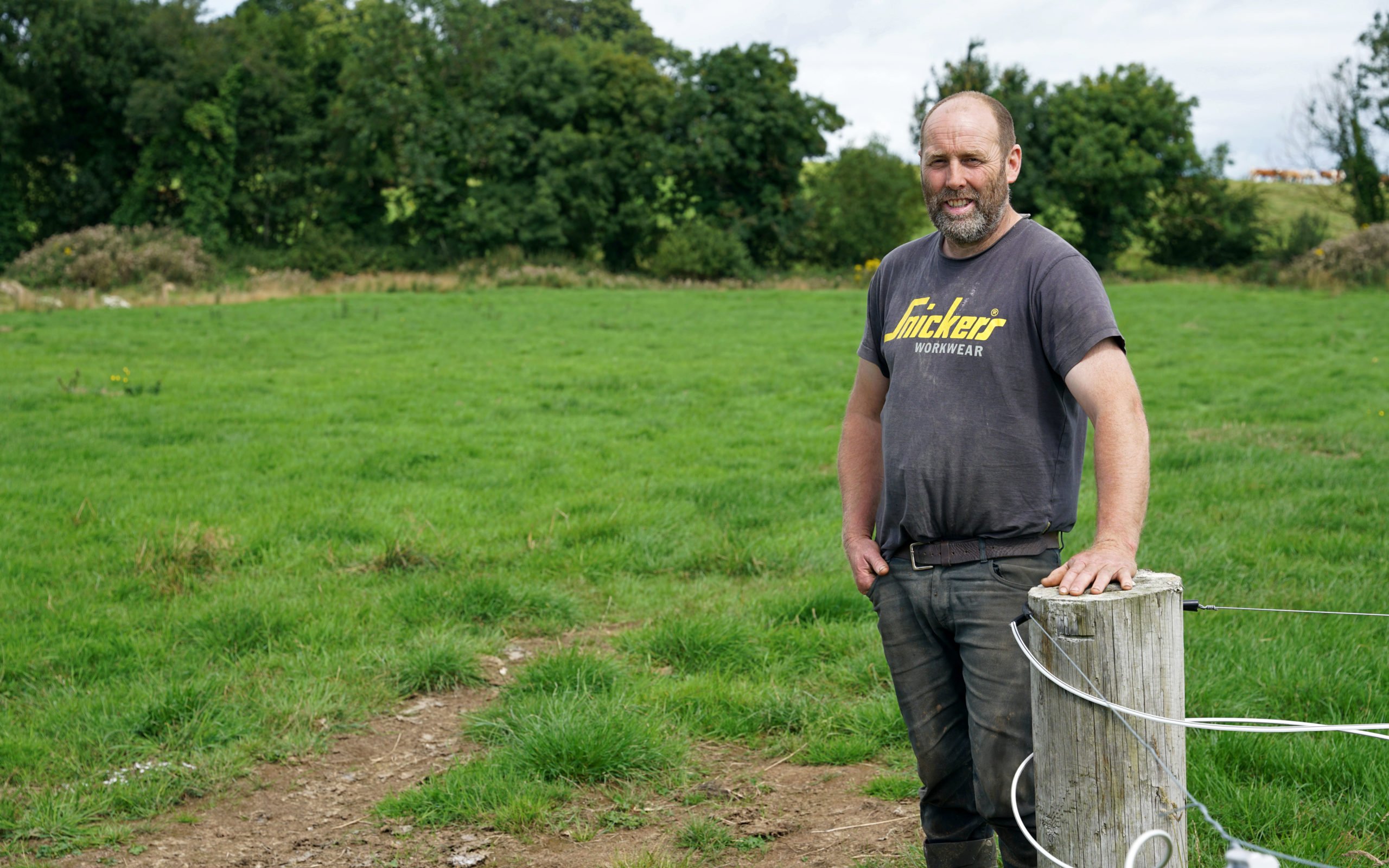 Sean Dillon on land which was until recently, no better than bog