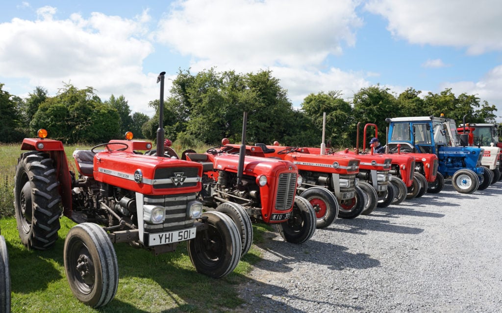 A small fleet of Massey Ferguson 35s and 135s were prominent in the mix