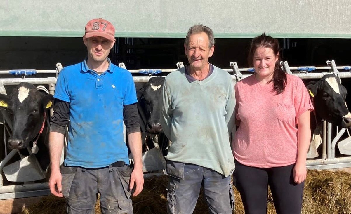 Meath dairy farmers, Darragh, Jim and Orla Lenehan