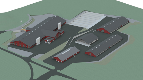 The envisaged new DeLaval facility at Hamra Farm