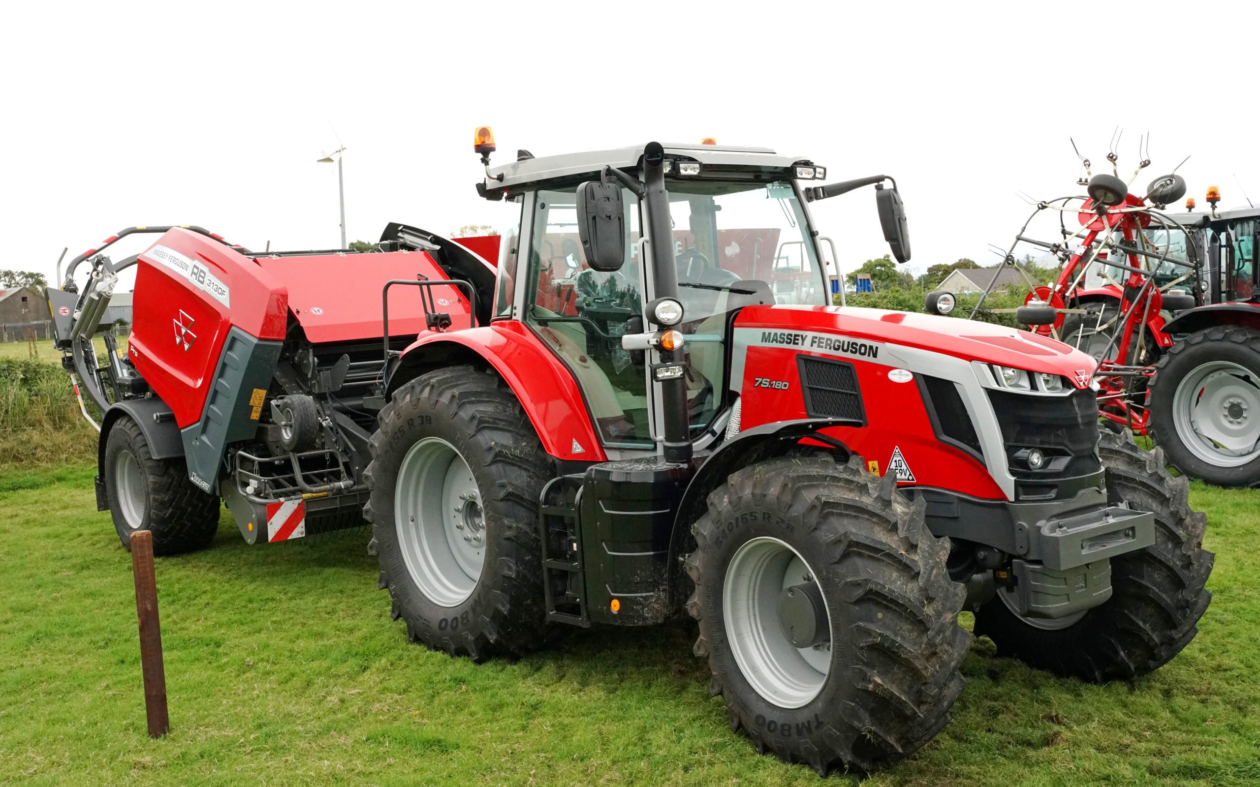 From more recent times comes this 7S.180 coupled to a 313CF combination baler. This tractor was brought along by Kerry Tractors of Tralee who were major supporters of the day. Despite now being considered a mid sized tractor it offers nine times as much power as the original Little Grey Fergie of 70 years ago
