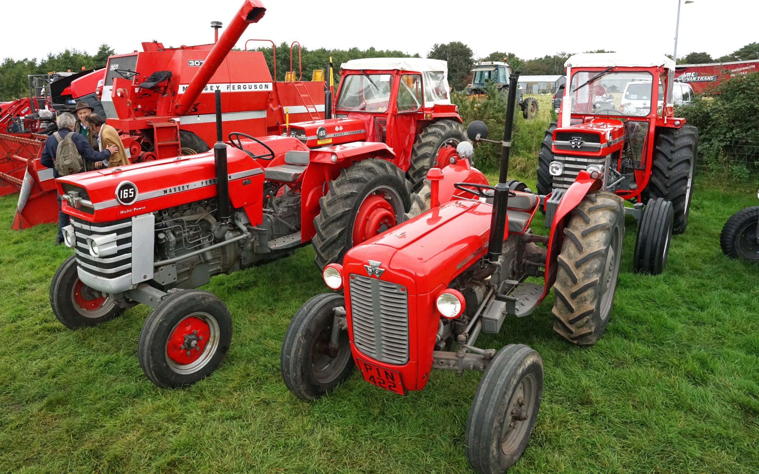 Massey Fergusons are dear to many hearts as can be seen from the excellent condition in which many are kept. The smaller MF 35X in the foreground was an update to the MF 35 introduced in 1962 while the latter MF 165 appeared in 1964 with 58hp on tap