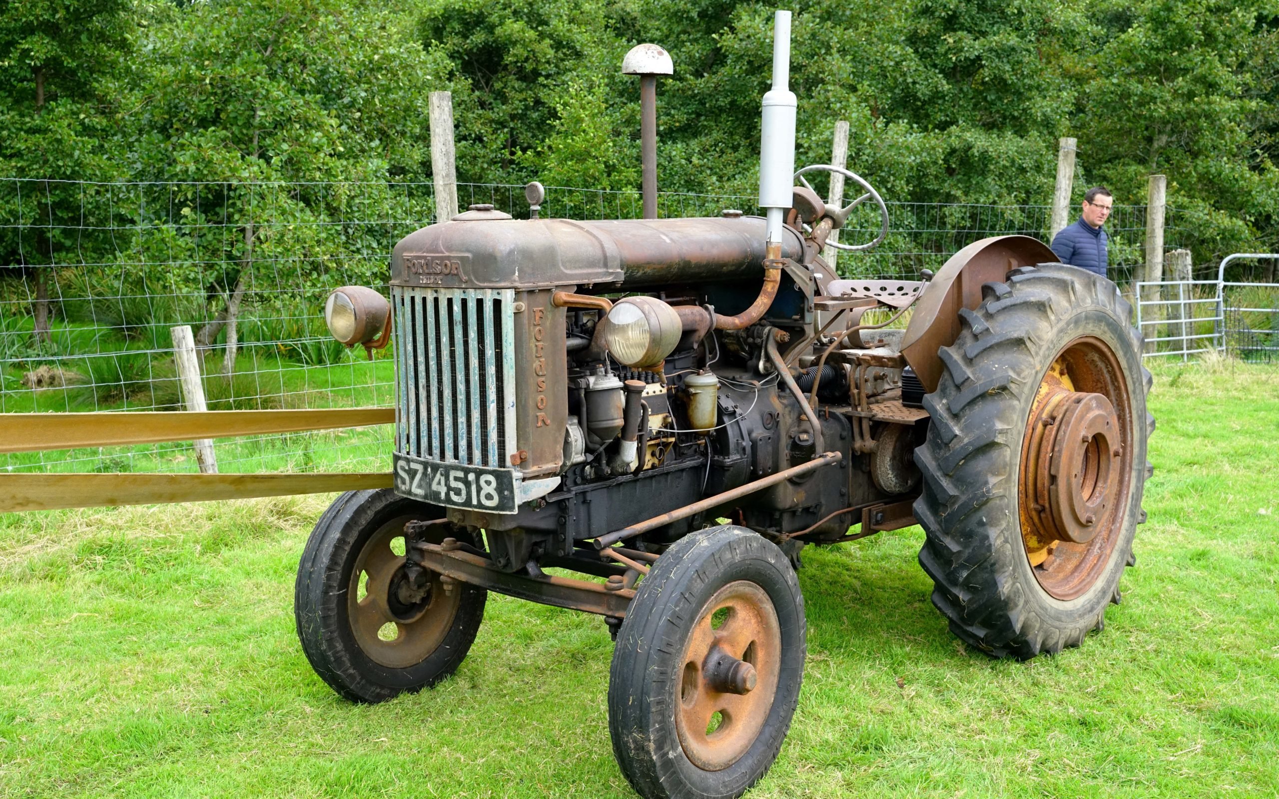 The Fordson E27N emerged from the war still as a petrol powered tractor of 27hp, which was starting to be considered underpowered. Perkins adapted its famous P6 engine, down tuned to just 45hp, and offered it either as a factory or dealer conversion, as this example appears to be