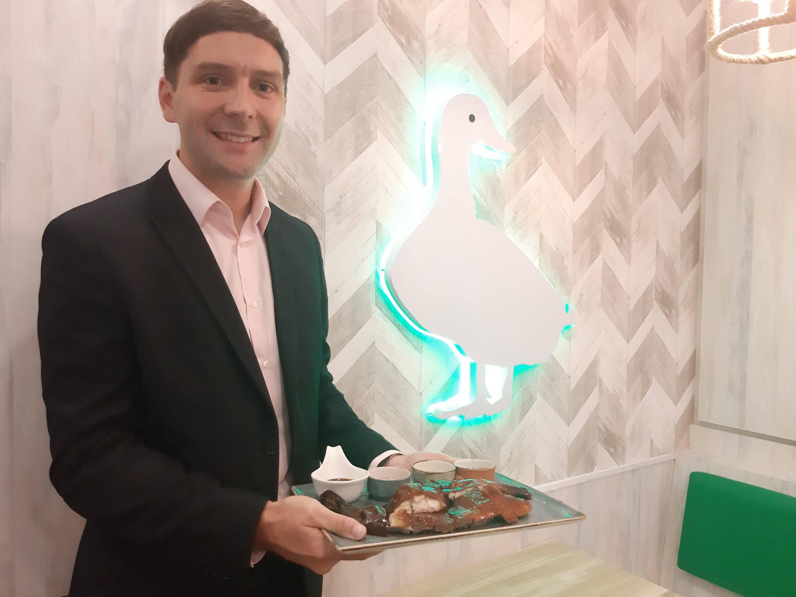 Greg Devlin, sales and marketing manager with Silver Hill Duck in the Duckland restaurant in Singapore