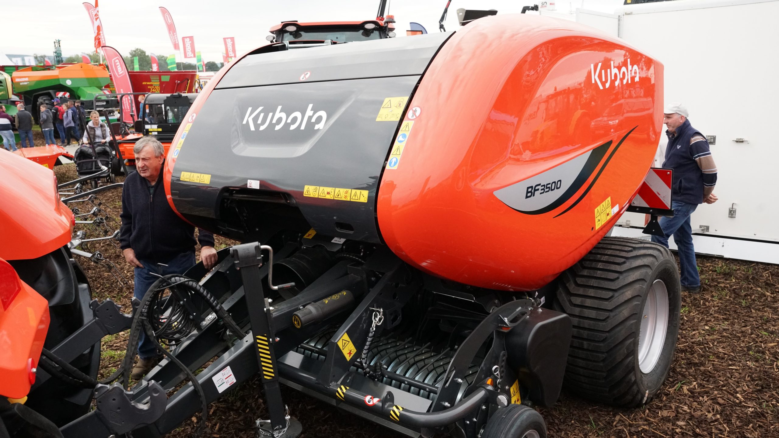 A growing range of Kverneland machinery is now appearing in Kubota colours