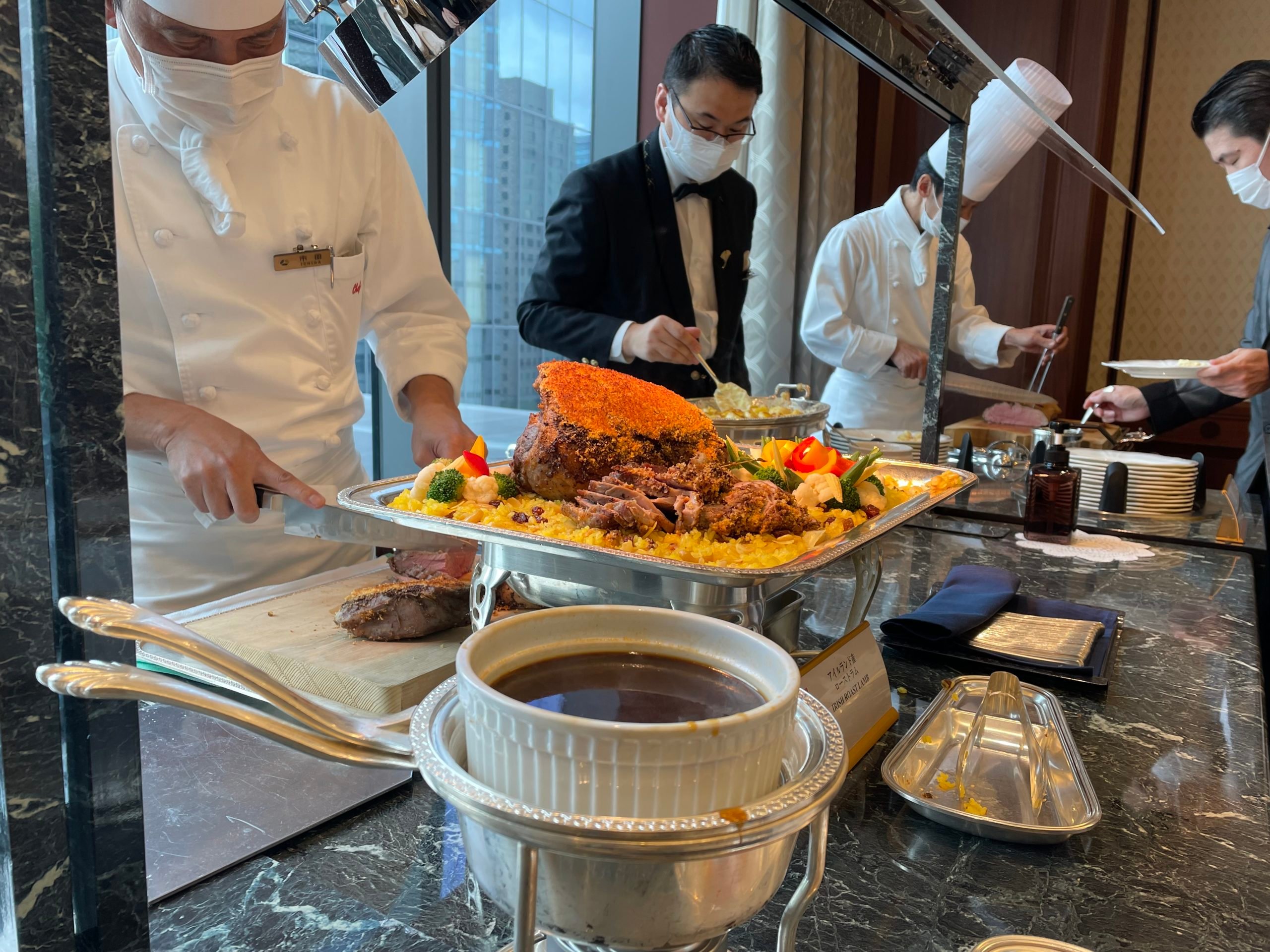 Irish lamb and beef being served to delegates at the Bord Bia technical seminar in Tokyo