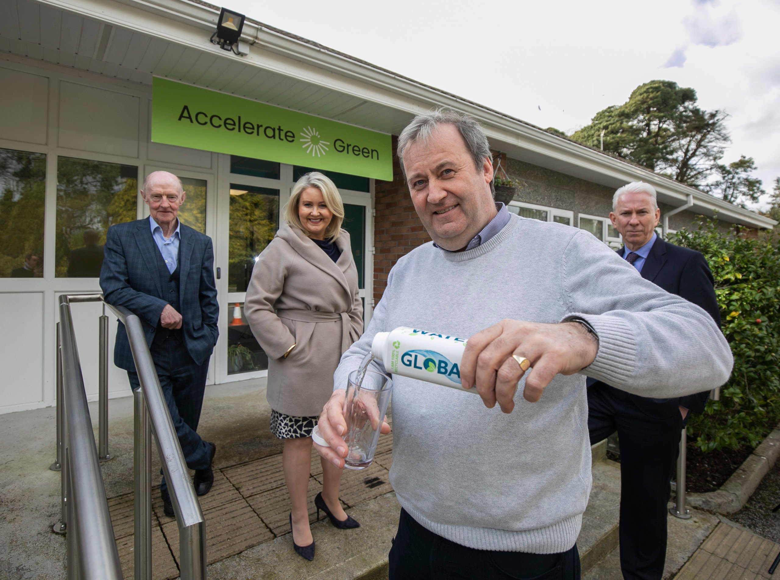 Geoff Meagher Bord na Móna chair, Karen Hennessy, chief executive of Real Leaf Farm, Dermot Honan chief executive of Borrisoleigh Bottling and Tom Donnellan, chief executive of Bord na Móna