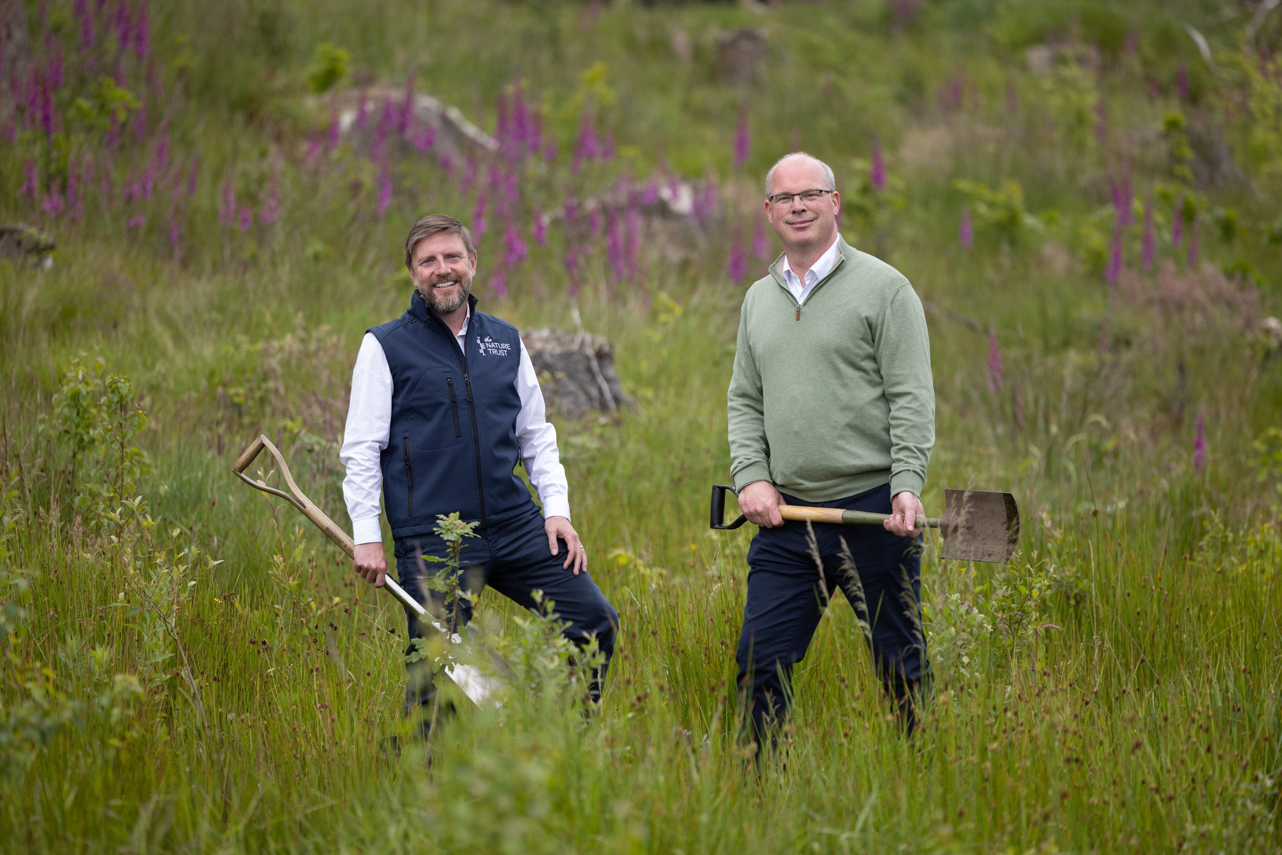 Ciarán Fallon, managing director, The Nature Trust; and Declan O’Rourke, chief executive of Aviva Insurance Ireland. Image: Naoise Culhane