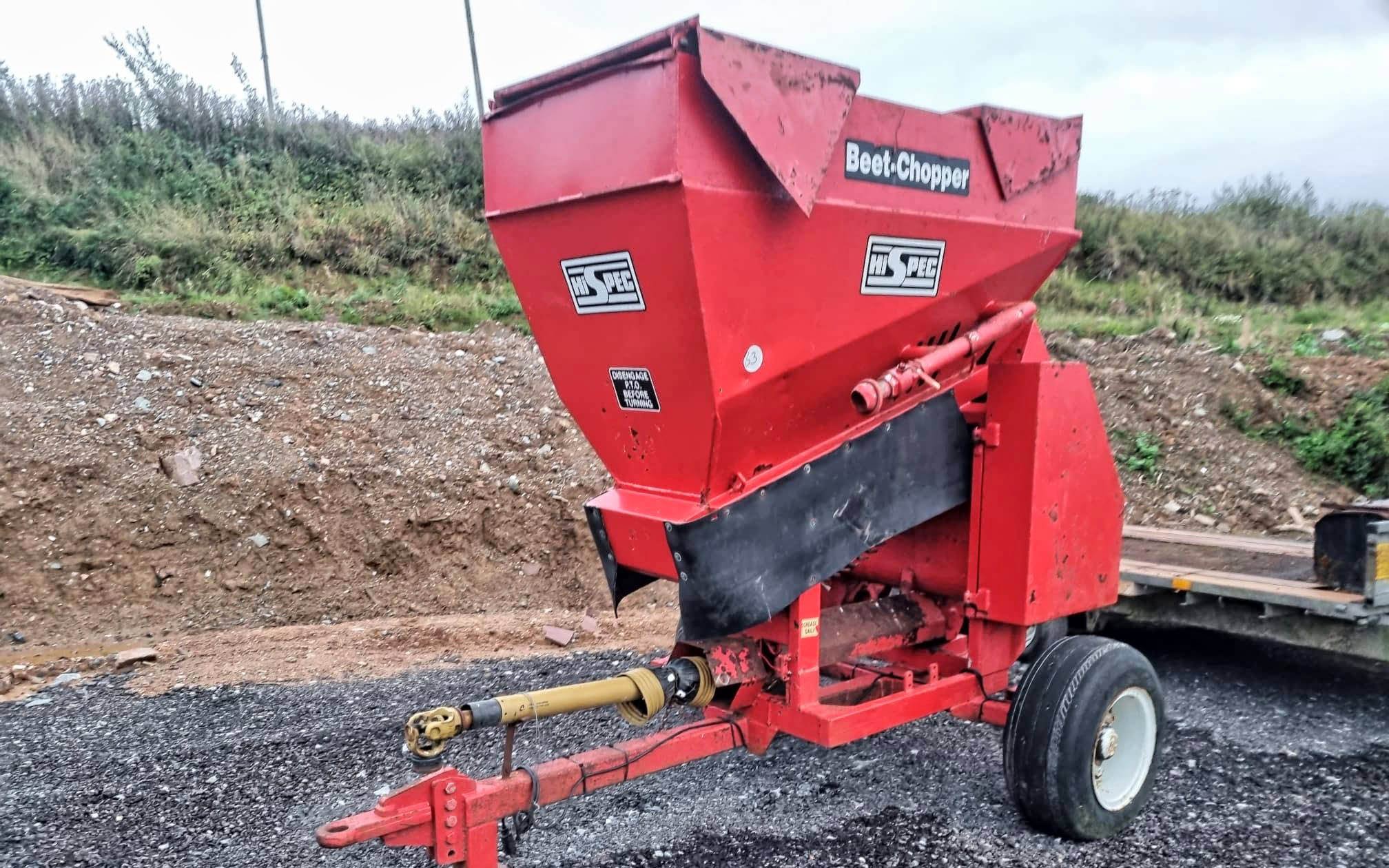 As a relief from the blue, this hi-Spec trailed beet-chopper fetched €2,500