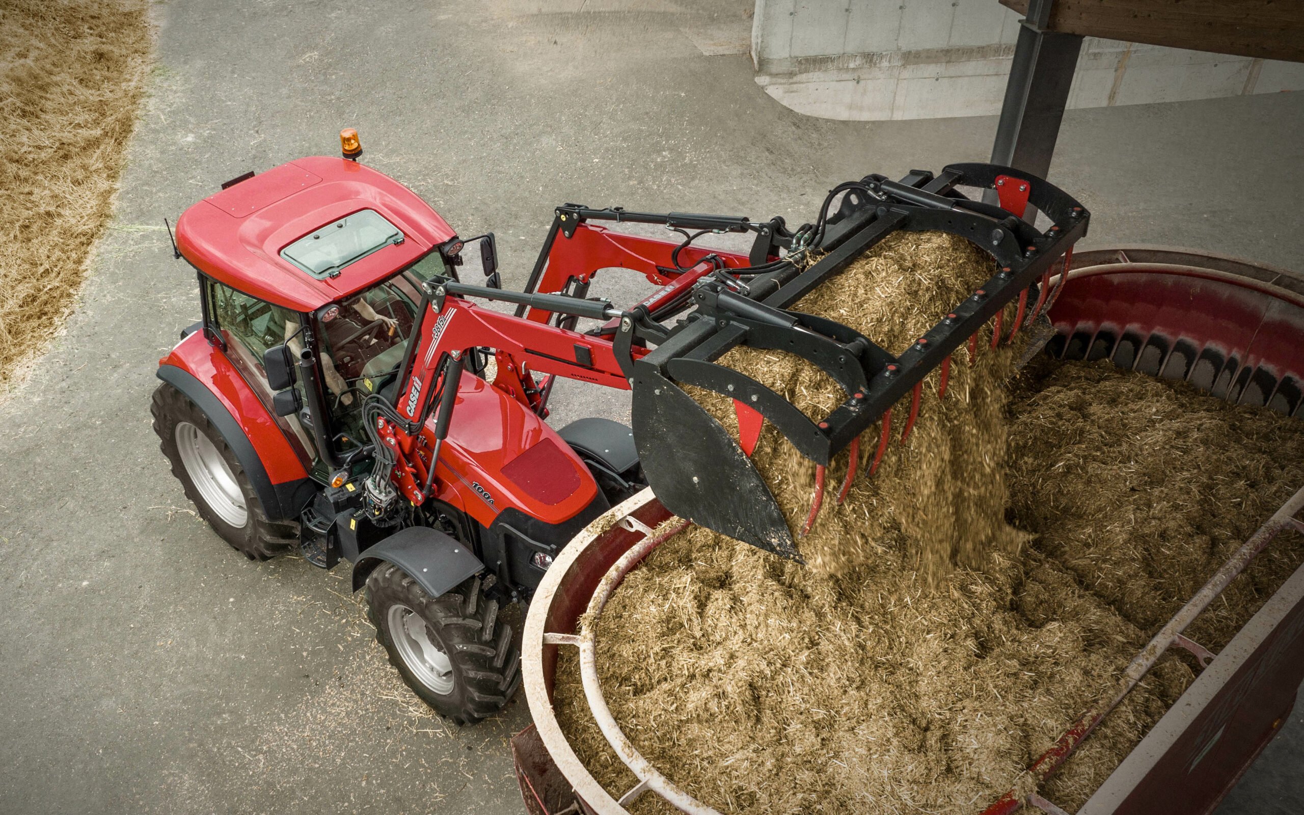 The tractors can be supplied ready-fitted with brackets for a front-end loader
