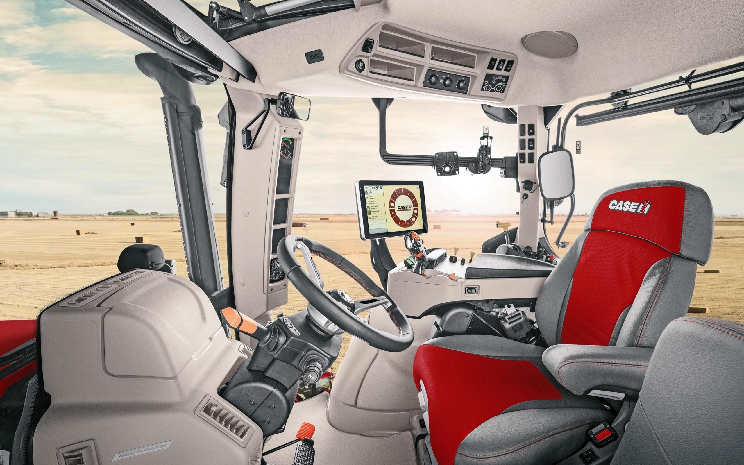 There are two mounting options for the new screen in the cab