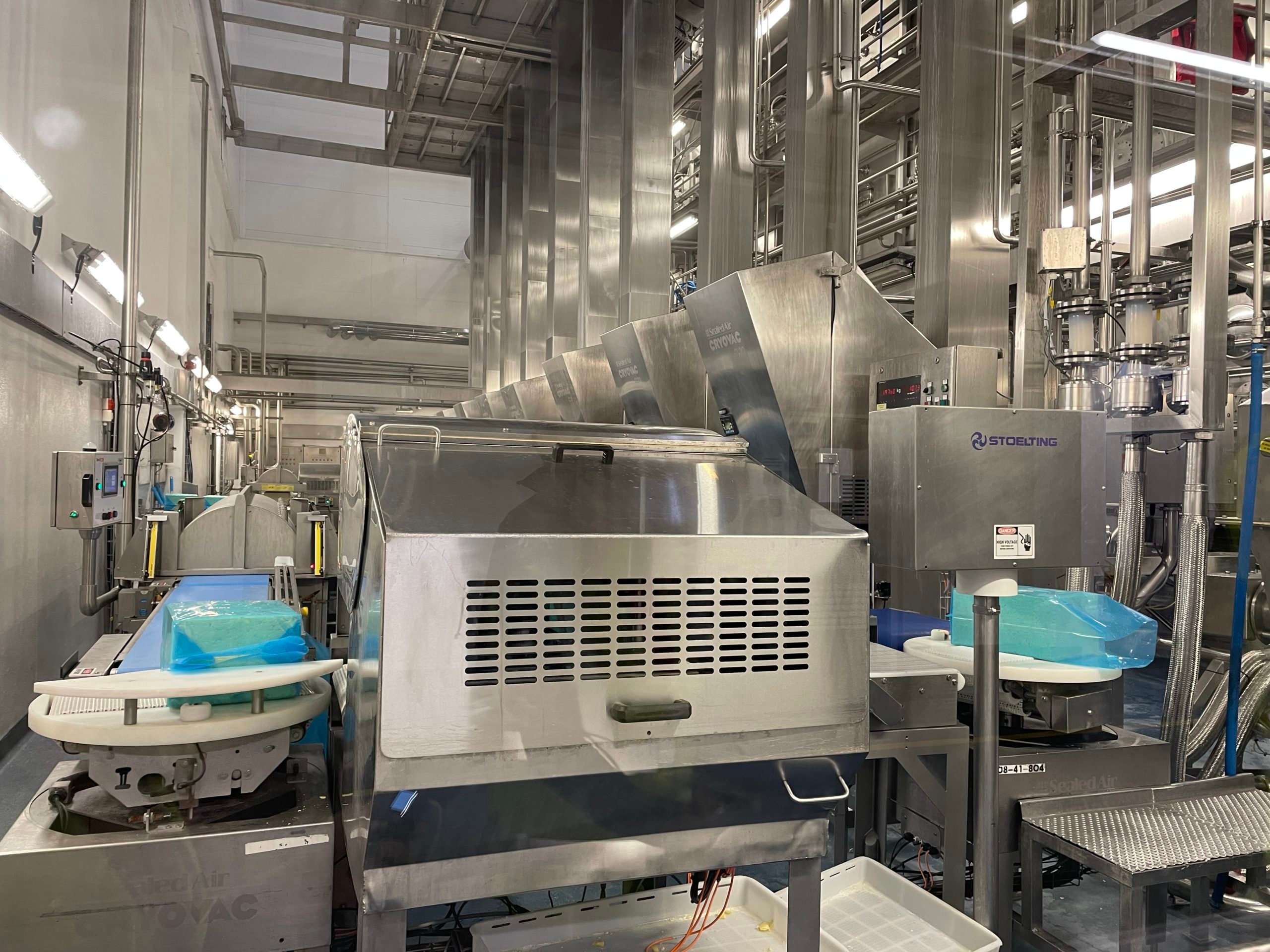 Cheddar cheese production line which includes the Dubliner brand
