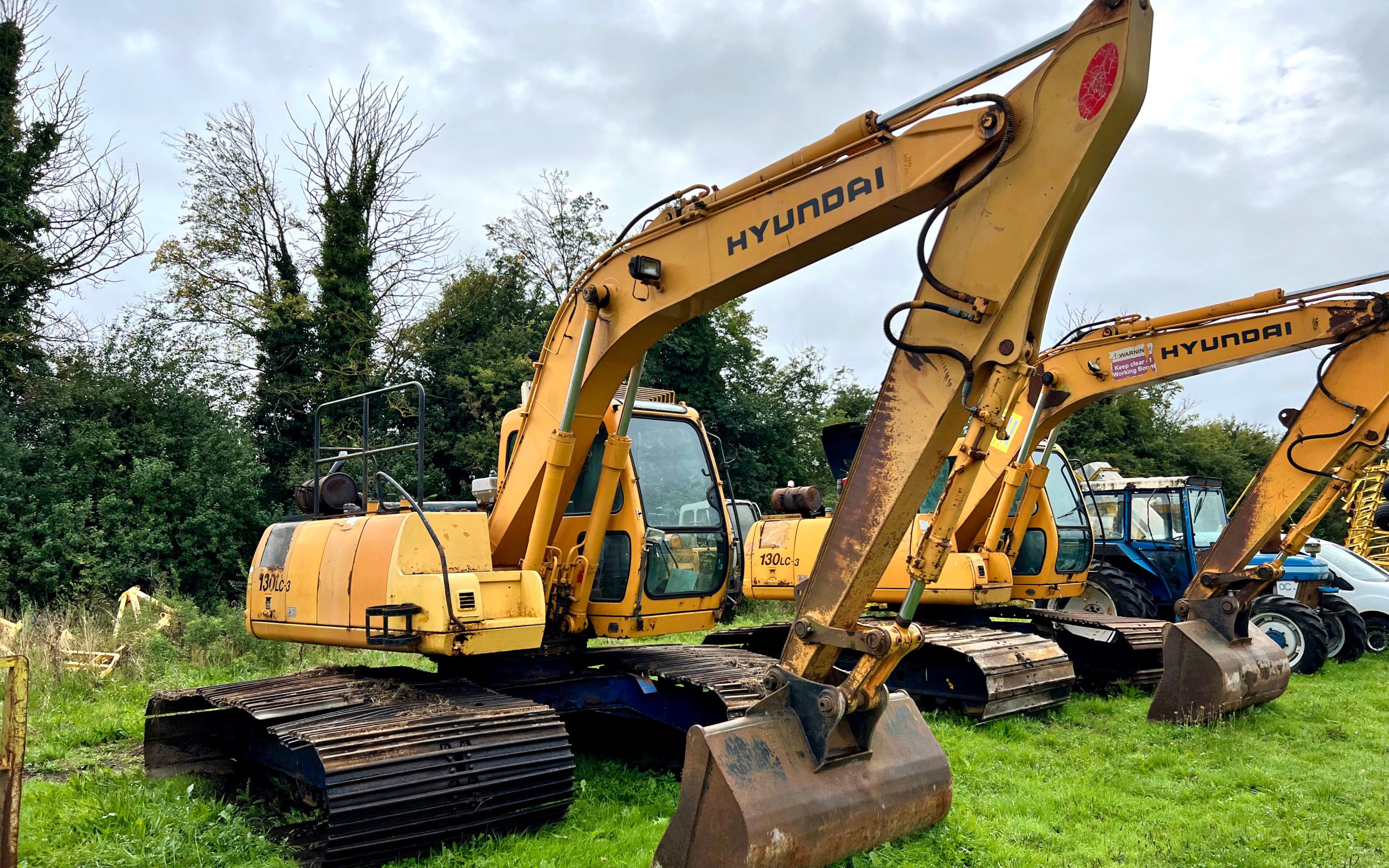 One of a pair and powered by a four-cylinder Cummins of 102hp, this Hyundai 130LC has a digging depth of 4.9m and an operating weight of 13.8t in standard form