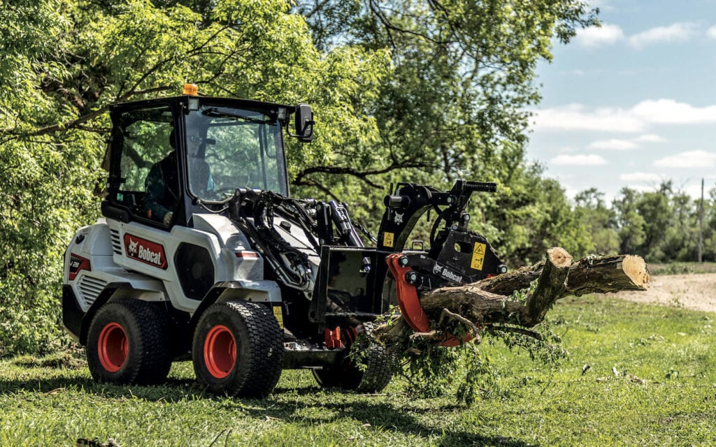Clearing up sites after cutting is one use for the new grapple