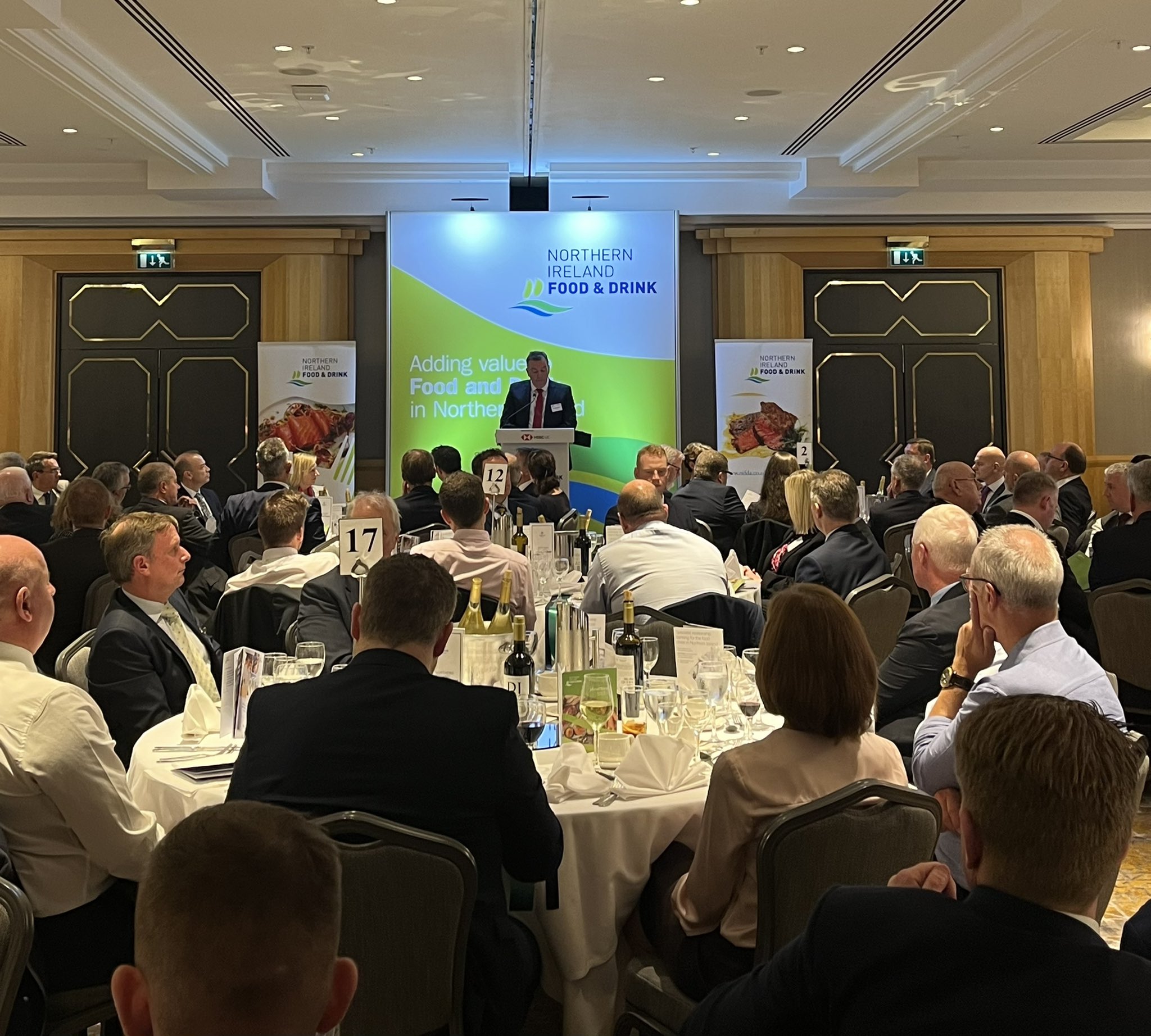 NIFDA chair, George Mullan addressing the organisation's annual dinner