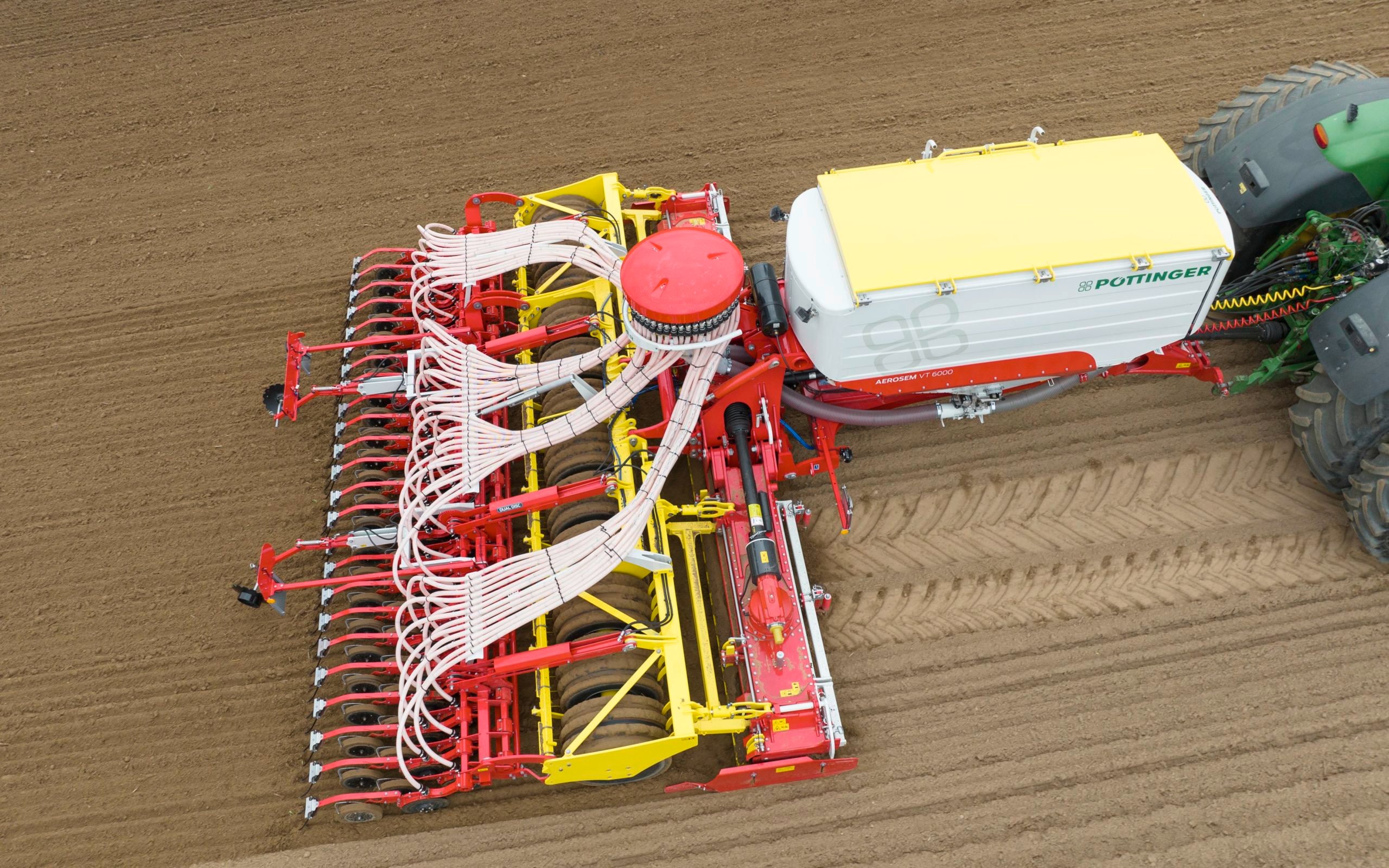 The latest Aerosem trailed drill has a working width of six metres