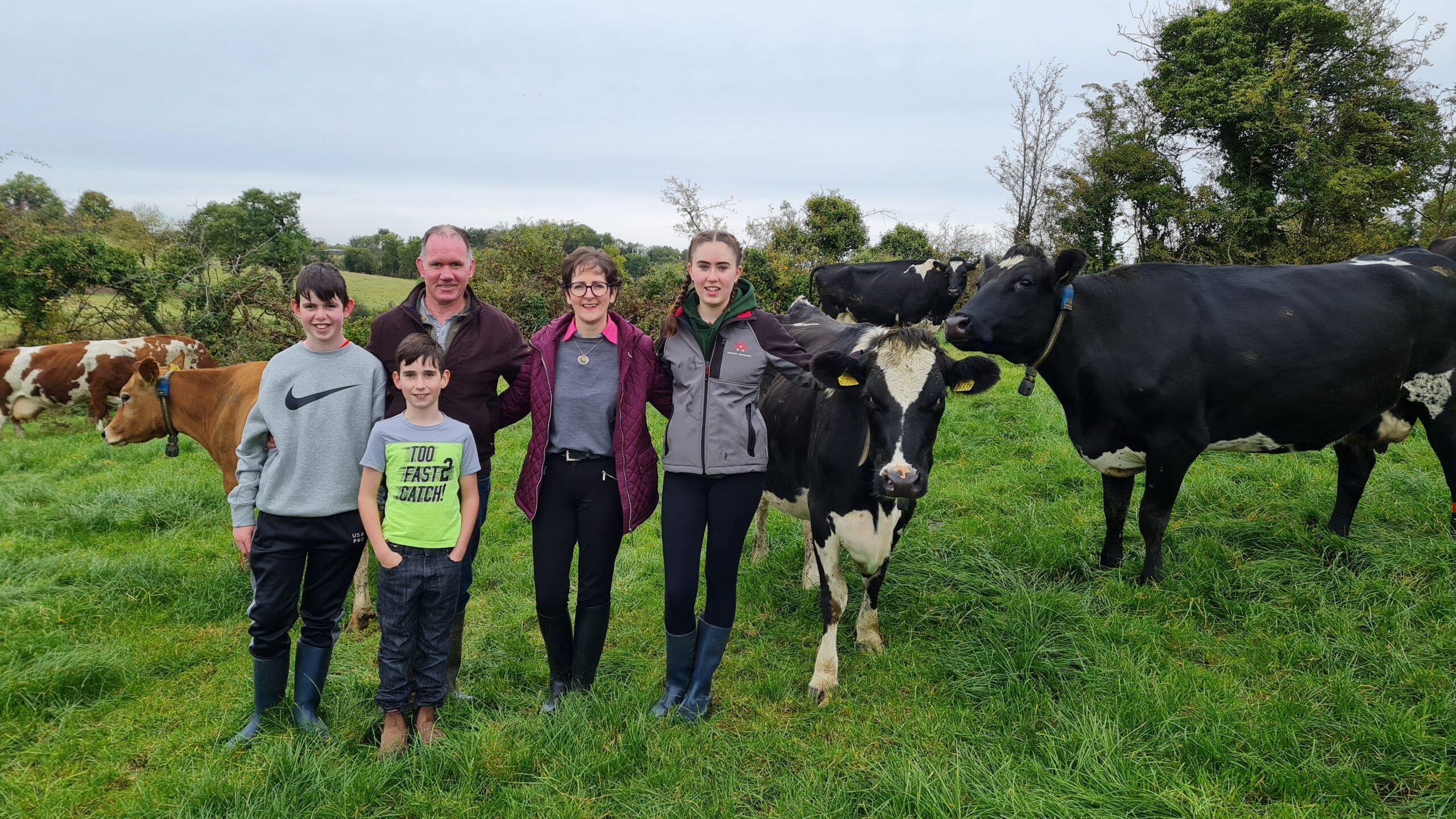 The Comiskey familyL-R: Ryan, Cathal, Claire, Megan and Jamie in front