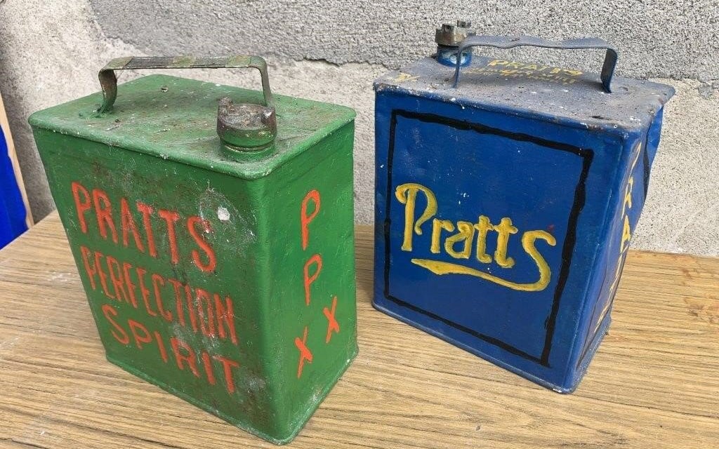 Vintage petrol cans make an excellent Christmas gift for a mancave