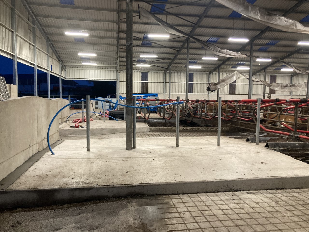 Work is well underway on the extension of the cubicle shed
