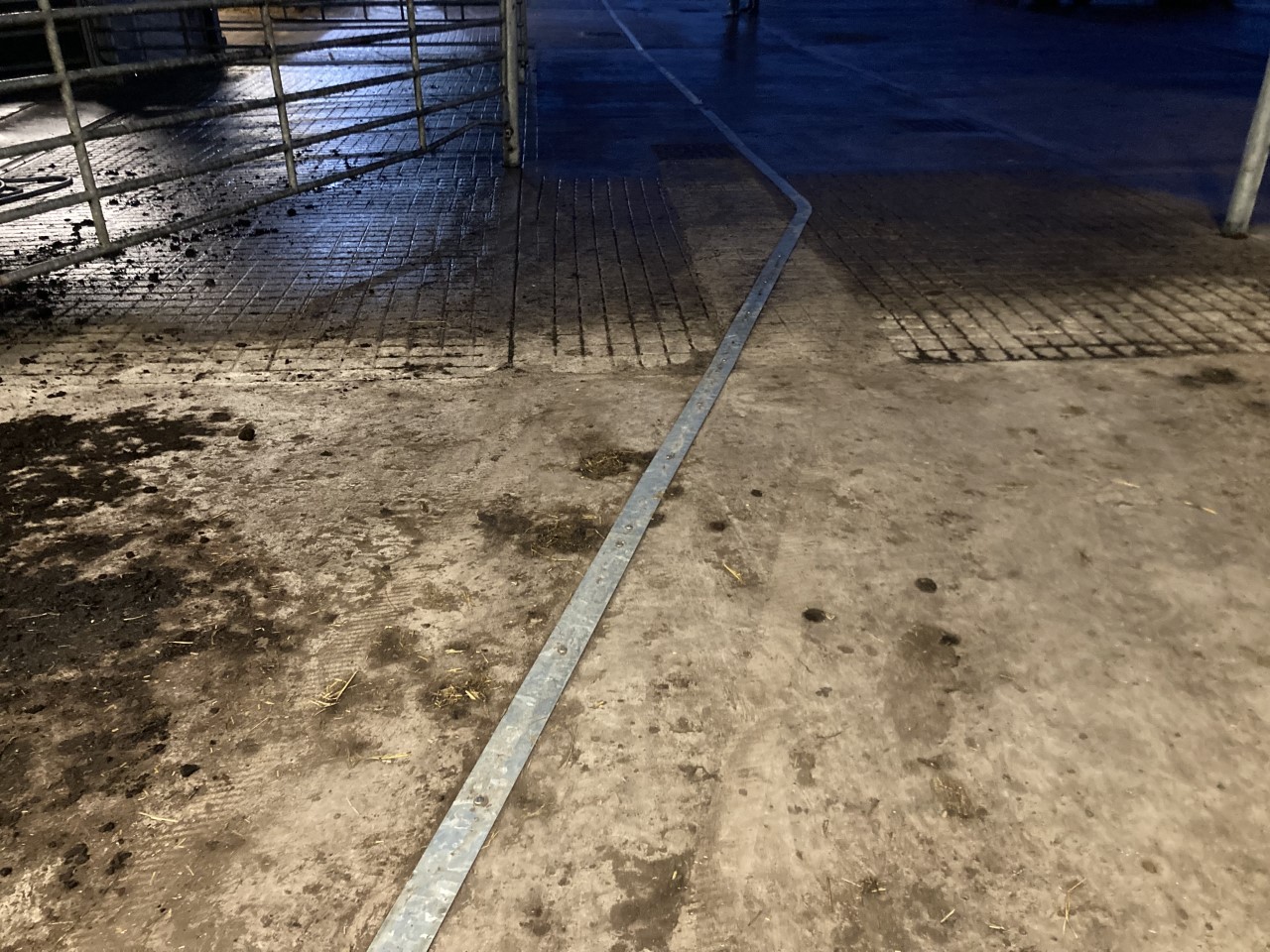 Tracks which the vector moves along to feed cattle