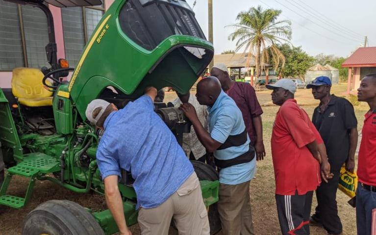 Tractors for Africa works to increase productivity of African farmers through mechanisation. It estimates that Ghana needs 30,000 tractors; there are currently 2,000 in the country
