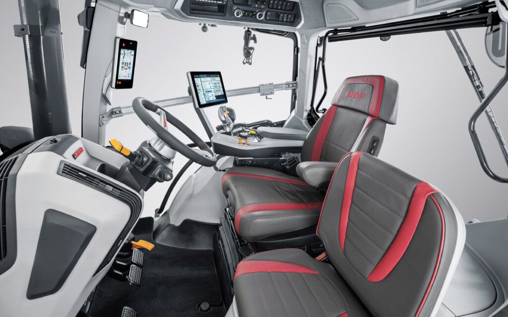 A generous passenger seat and increased storage are included in the cab