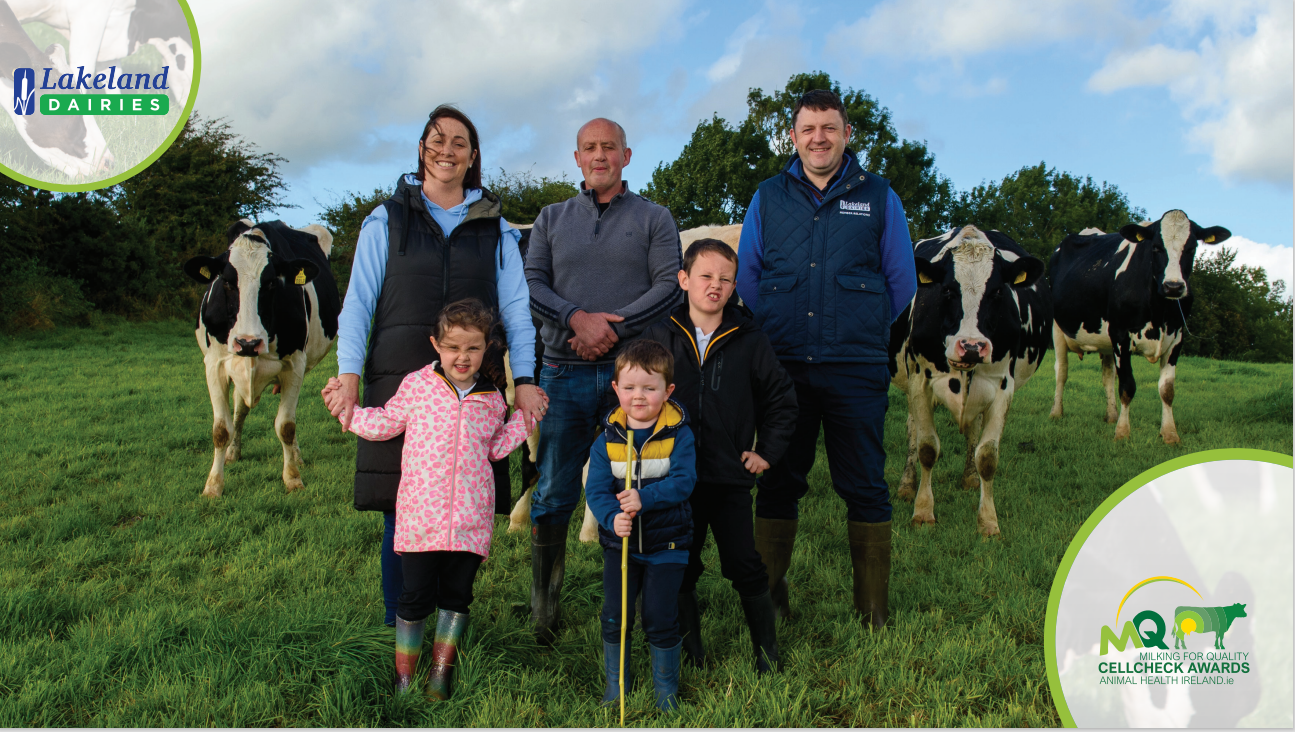 Lakelands winners Thomas and Karen Maguire, with Philip, Faye and Alex Maguire. Image source: AHI