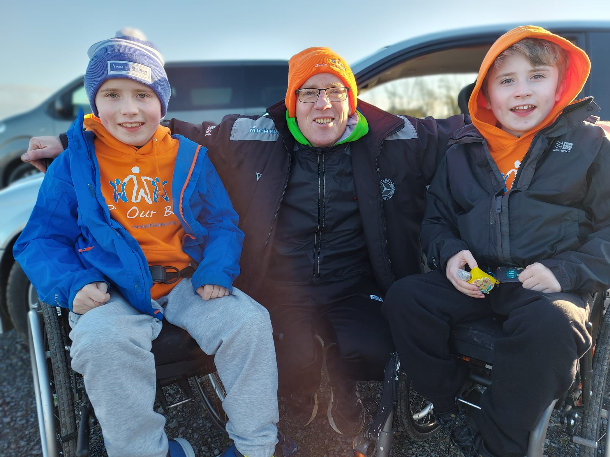 Isaac and George at the Truck and Tractor Run in Glenamaddy. Image source: Join Our Boys Trust