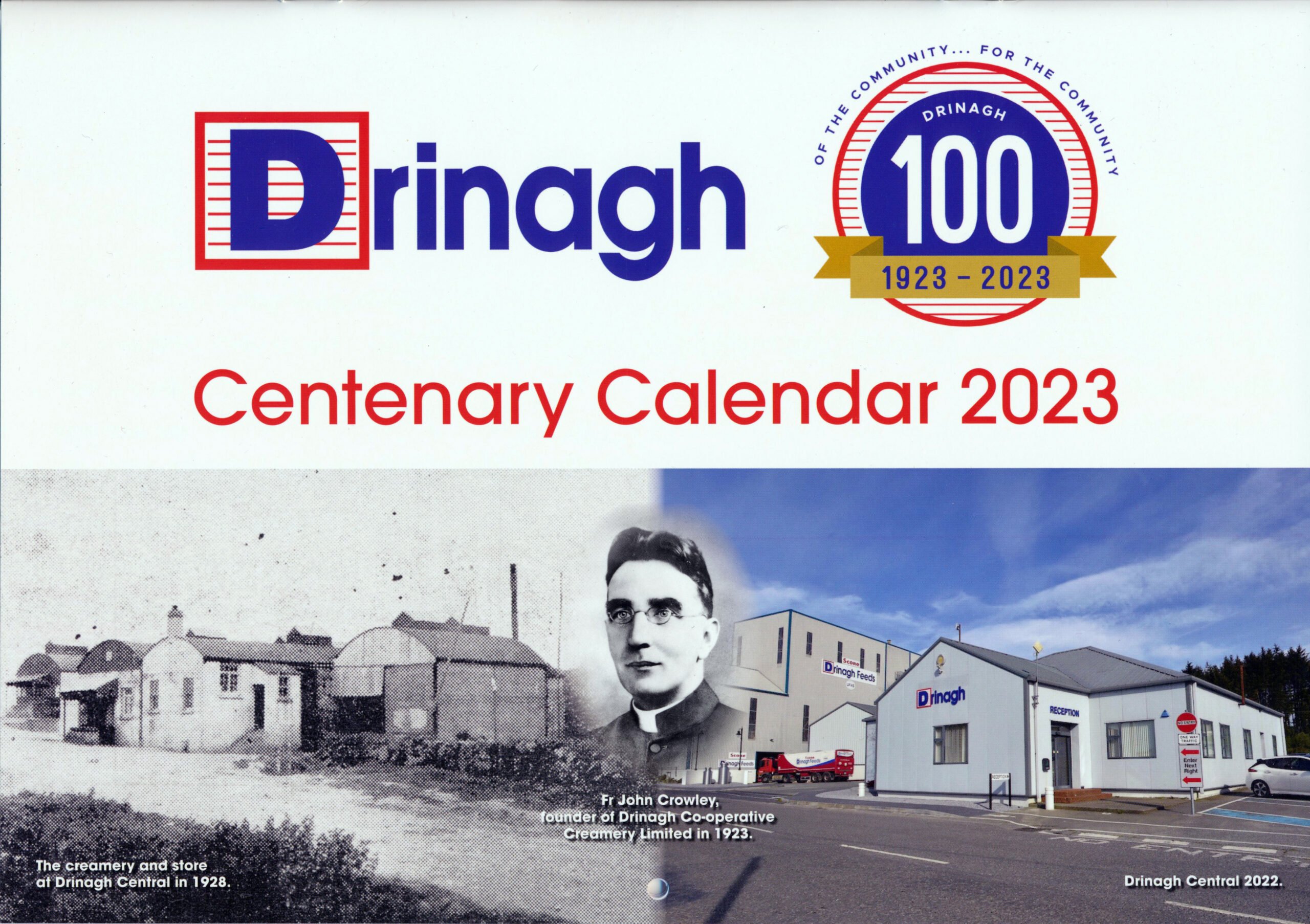 The front cover of Drinagh’s special edition centenary calendar 2023 which is already becoming something of a collector’s item in west Cork