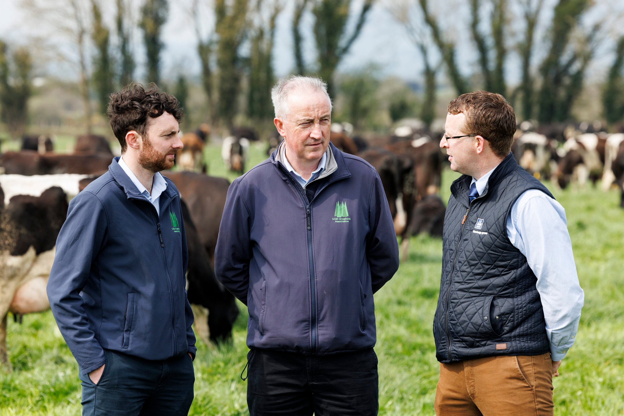Bryan Hynes IGA vice-resident and dairy farmer, Christy Watson IGA former president and John Dooley Yara event sponsor