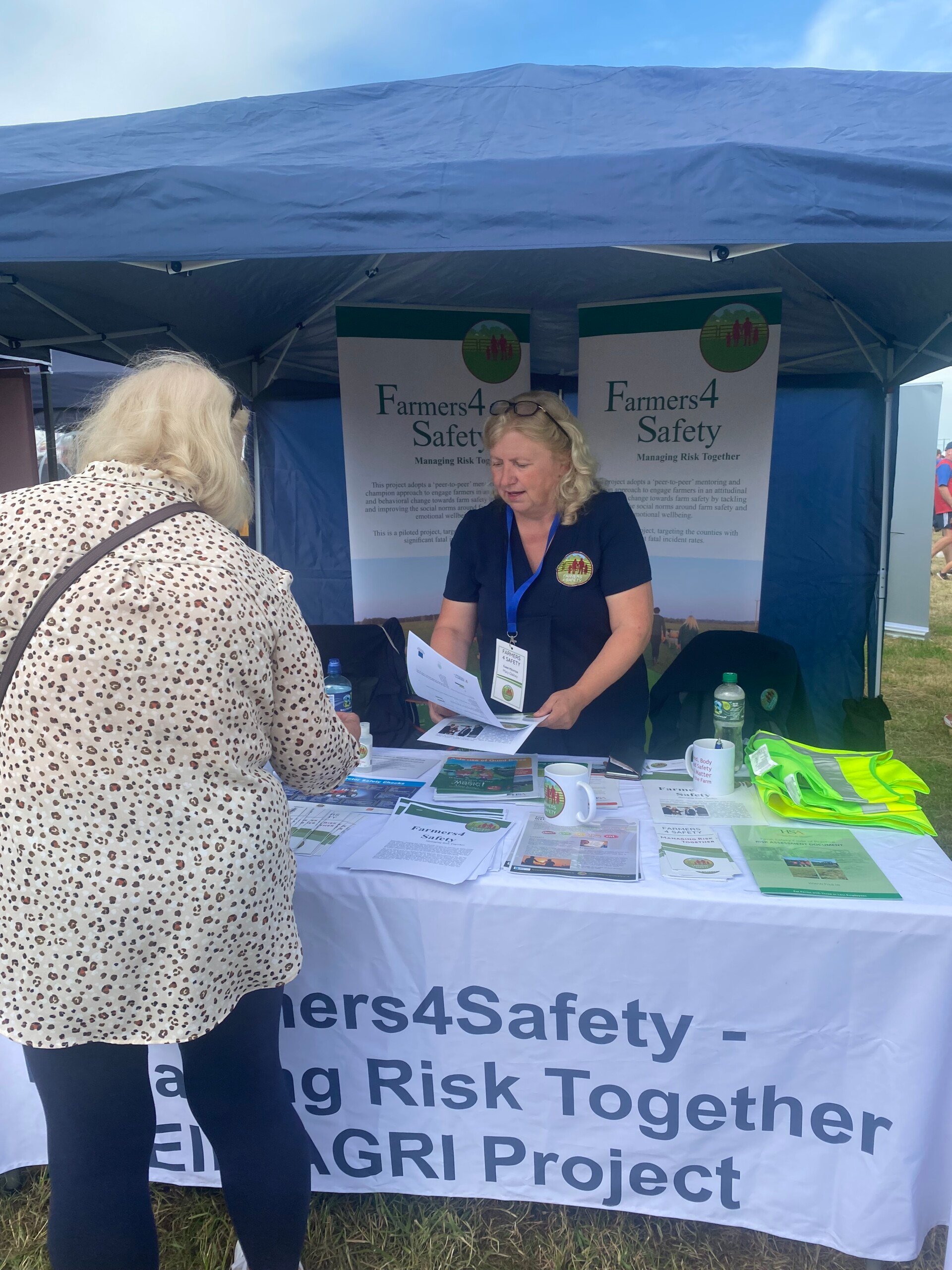 Mentor Mary Oakley advising on farm safety