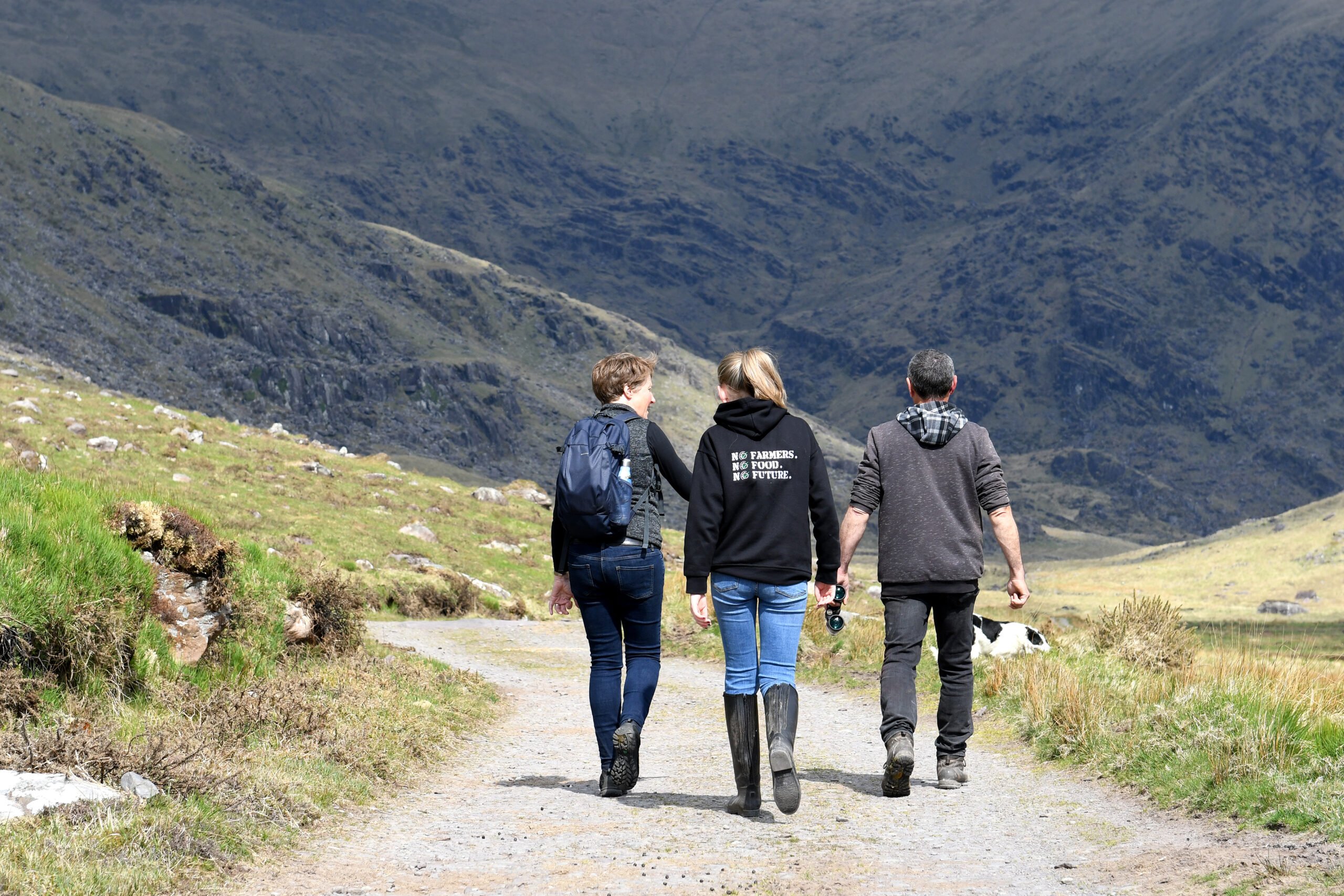 Lisa Fingleton with Shannon and John Joe Fitzgerald. Image: Manuela Dei Grandi