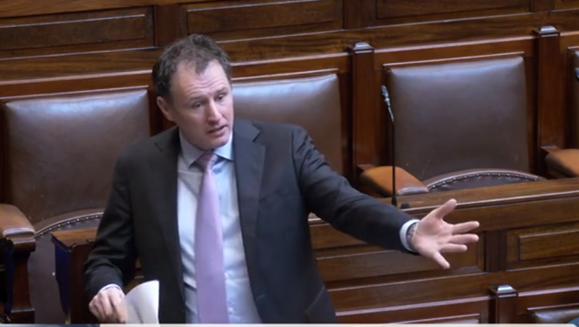 Minister McConalogue in the Dáil addressing Deputy Carthy