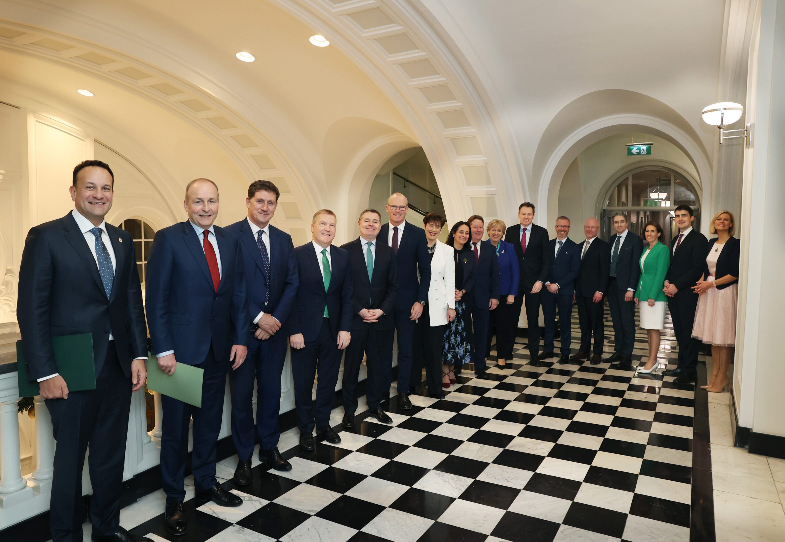 Newly announced cabinet ministers in Government Buildings today December 17, 2022. Image: Government Information Service