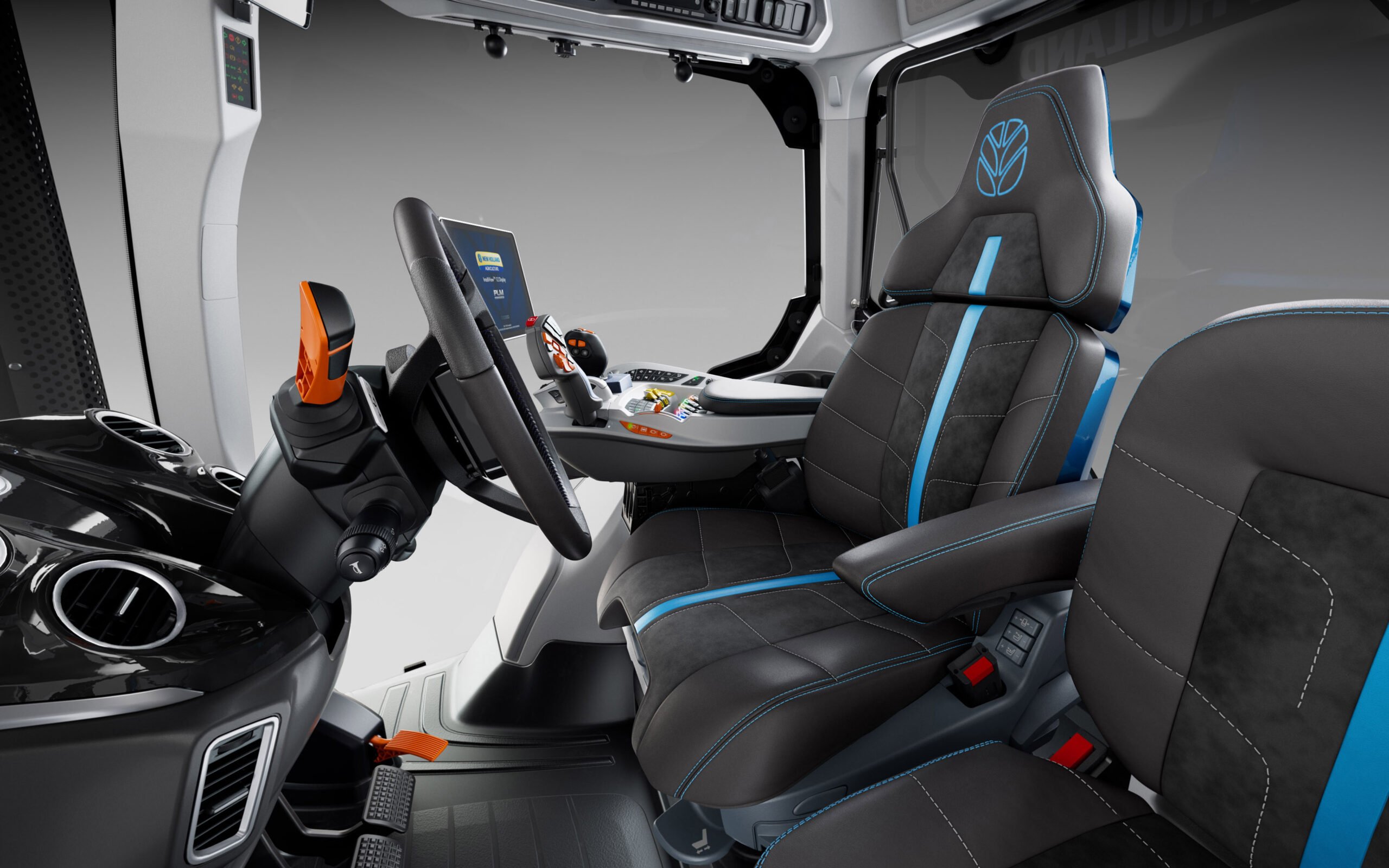 All the latest digital tech is included in the new tractor's cab