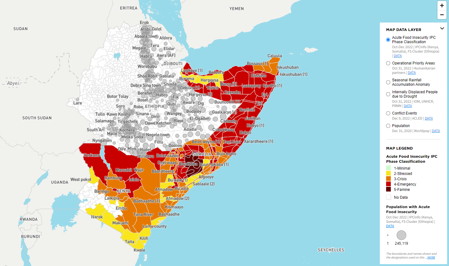 Horn of Africa Drought Data Explorer. Image source: United Nations (UN) Office for the Coordination of Humanitarian Affairs (OCHA)
