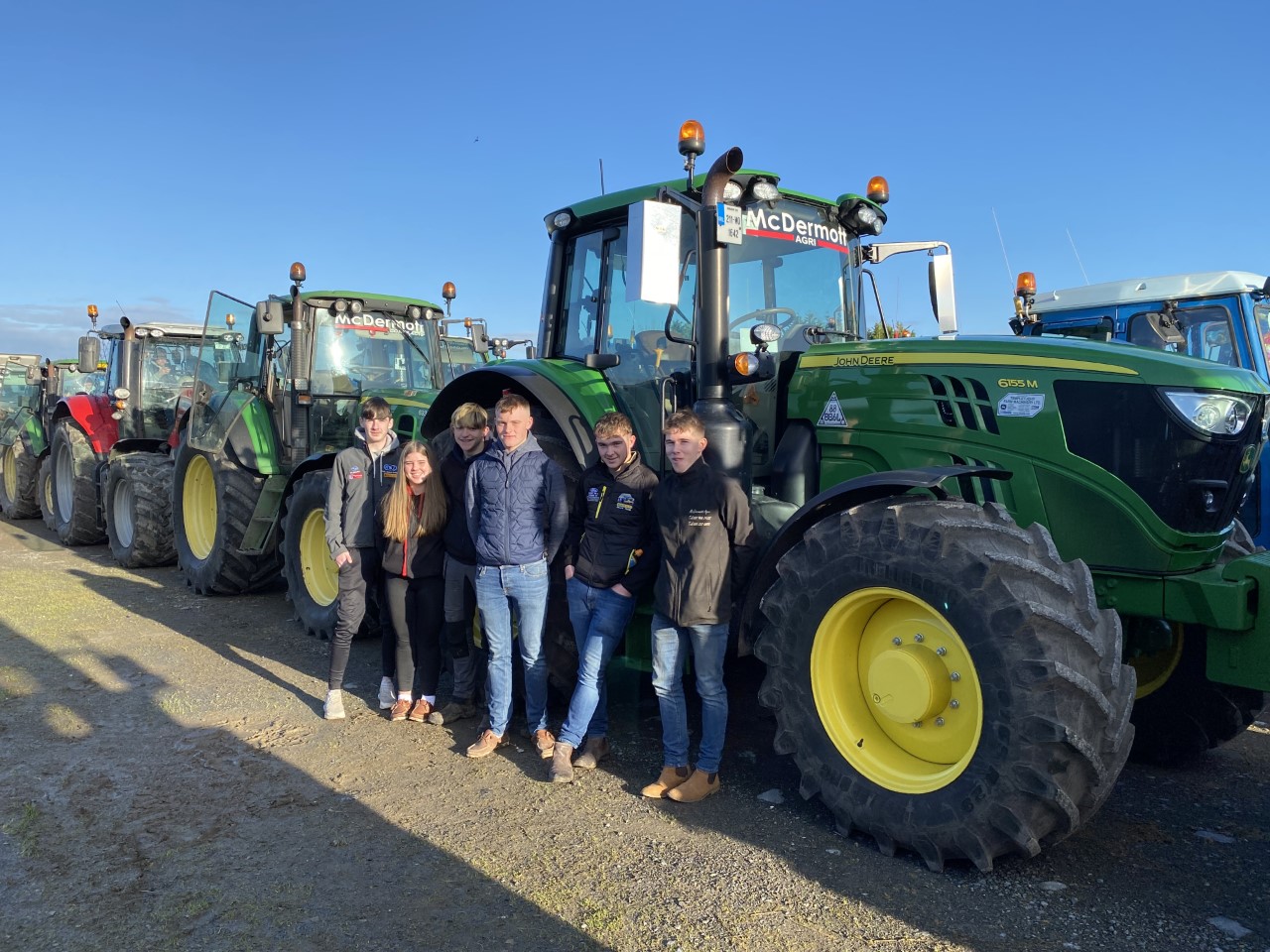 McDermott Agri Contractors based in Co. Mayo lined up and ready for the run in Glenamaddy