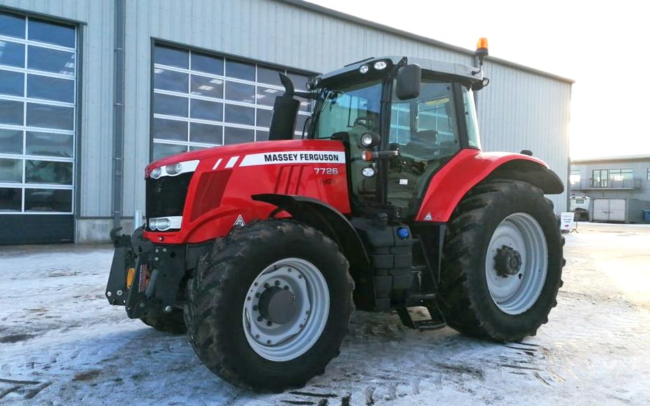 The only red tractor in the collection went for €47,945, a bargain if you don't mind the 8,107 hours
